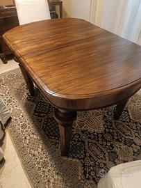 tavolo ovale allungabile  '800 in noce