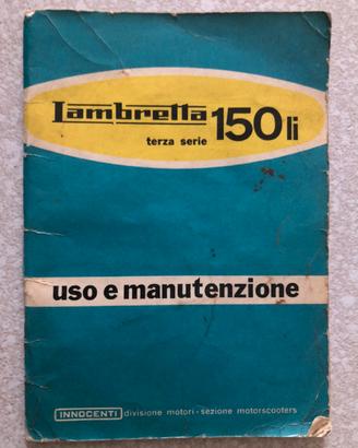 Libretto uso e manutenzione Lambretta 150 li terza