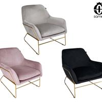 Poltrona in velluto, poltroncina mod. Lara