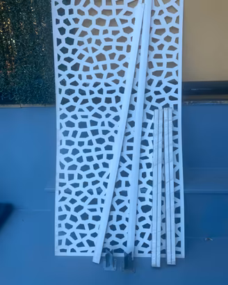 Pannello privacy per giardino bianco