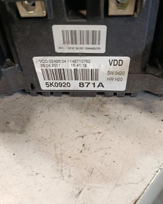 QUADRO STRUMENTI GOLF 6 SERIE 1.6 TDI 2011 105 CV