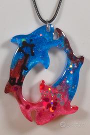 Ciondolo Orgonite Orgone Segno dei Pesci.