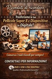 riversamento da pellicola super8 o diapositive 