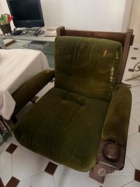 Coppia poltrone velluto verde