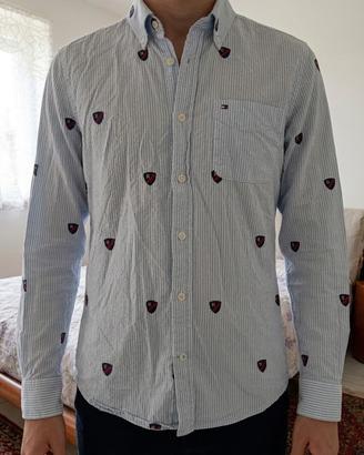 Camicia Tommy Hilfiger a righe azzurre - Taglia S