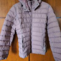 piumino usato 2 volte , rosa cipria 