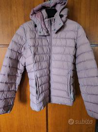 piumino usato 2 volte , rosa cipria 