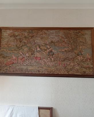 arazzo con cornice in legno 