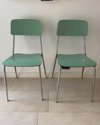 Coppia di sedie in formica