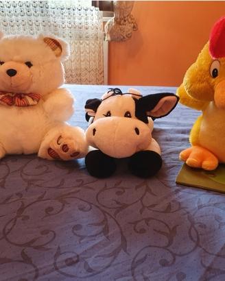 Pelouches Gallo, Orsetto e Mucca.