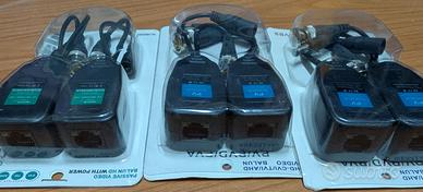Video Balun RJ45 to BNC (3 Coppie)