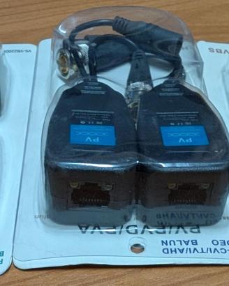 Video Balun RJ45 to BNC (3 Coppie)