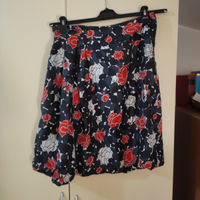 Gonna fantasia floreale seta