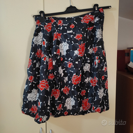 Gonna fantasia floreale seta