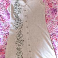 Abito estivo ricamato a mano, pezzo unico