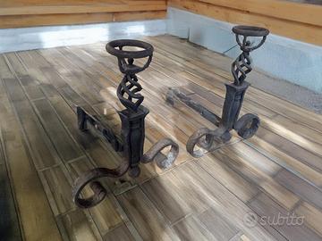 Alari in ferro battuto forgiati a mano