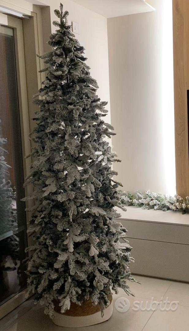 Albero di Natale innevato Slim 210 cm - Arredamento e Casalinghi