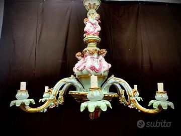 Lampadario in porcellana