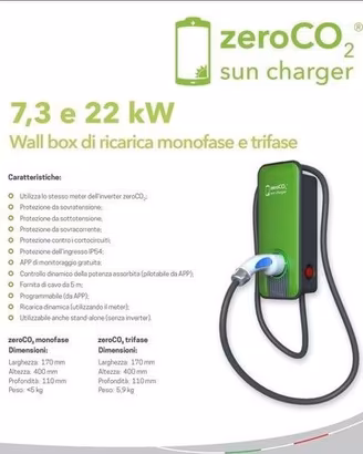 Wallbox Ricarica Auto Elettriche da 7,3 kW