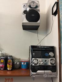 Mini Compact Radio CD 3 Dischi Doppia Cassette
