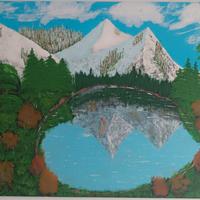 dipinto su tela in acrilico fatto a mano 55×75 cm 