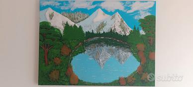 dipinto su tela in acrilico fatto a mano 55×75 cm 