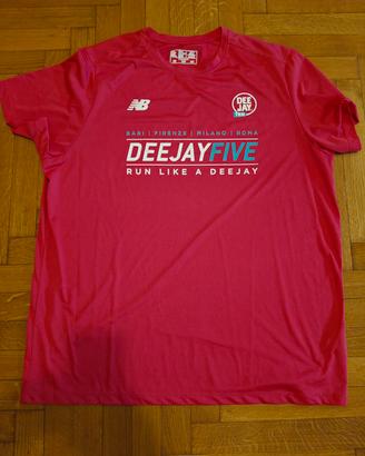 Maglia running New Balance Deejay Five 