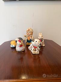 Lotto 5 statuine decorative vintage