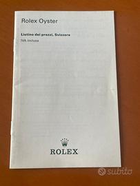 listino rolex del 1997