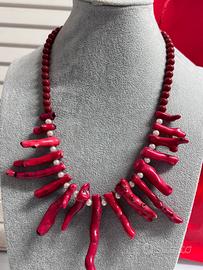 Collana corallo bambu