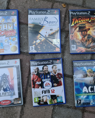 6 giochi originali per Play Station 2