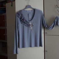 Blusa maglina grigio perla - tg. L