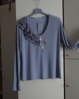 Blusa maglina grigio perla - tg. L