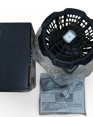 🌬️ Ventilatore Campeggio USB con Luce LED – Nuovo