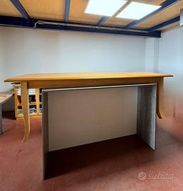 tavolo in pino 245 x 86 cm – gambe sagomate