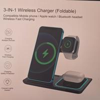 caricabatterie wireless 3 in 1