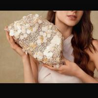 Borsa clucth pochette elegante rosa oro