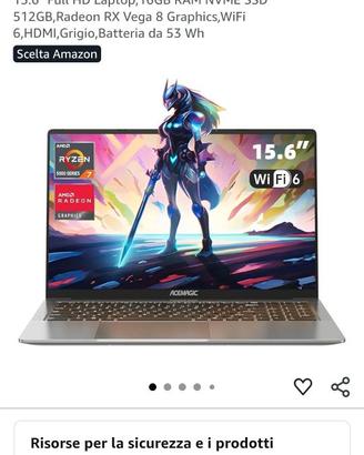 Portatile acemagix 16gb 16 pollici