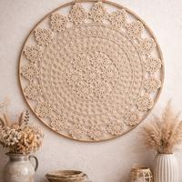 Centrino antico salentino su cerchio metallo 60 cm