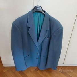 giacca blu cashmere lana taglia 52