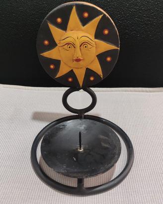 Portacandela sole - luna