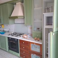 CUCINA LINEARE VERDE, sportello in MASSELLO 3.83 m