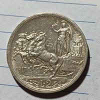2 lire argento quadriga 1917