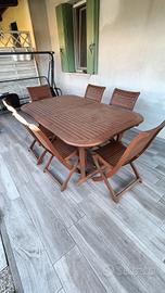 tavolo da giardino in teak