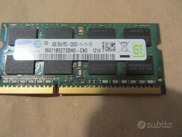 RAM DDR3 4GB per computer portatile