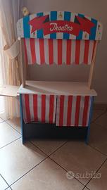 Bancarella/teatrino in legno come nuova