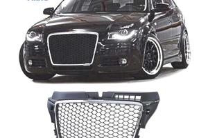 GRIGLIA AUDI A3 8P 08-12 LOOK RS3 NERO CROMATO