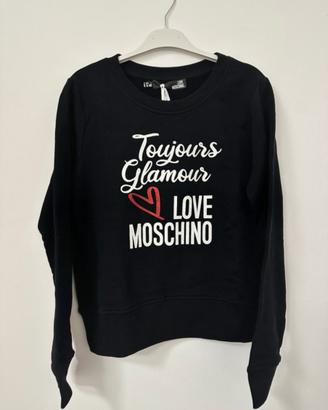 Felpa da donna nera Love Moschino