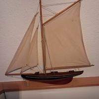 mezzo scafo con vele, vintage, da parete