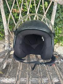 Casco Jet Westt Vintage Nero in Pelle - Taglia S